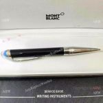 New! Montblanc Starwalker Doue Blue Planet Silver Clip Black Ballpoint Pen AAA